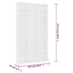 Cd-Hylle Hvit 102X16X177,5 Cm Konstruert Tre