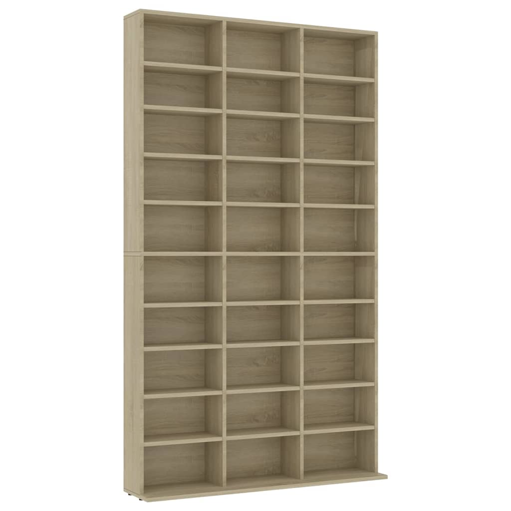 Cd-Hylle Sonoma Eik 102X16X177,5 Cm Konstruert Tre