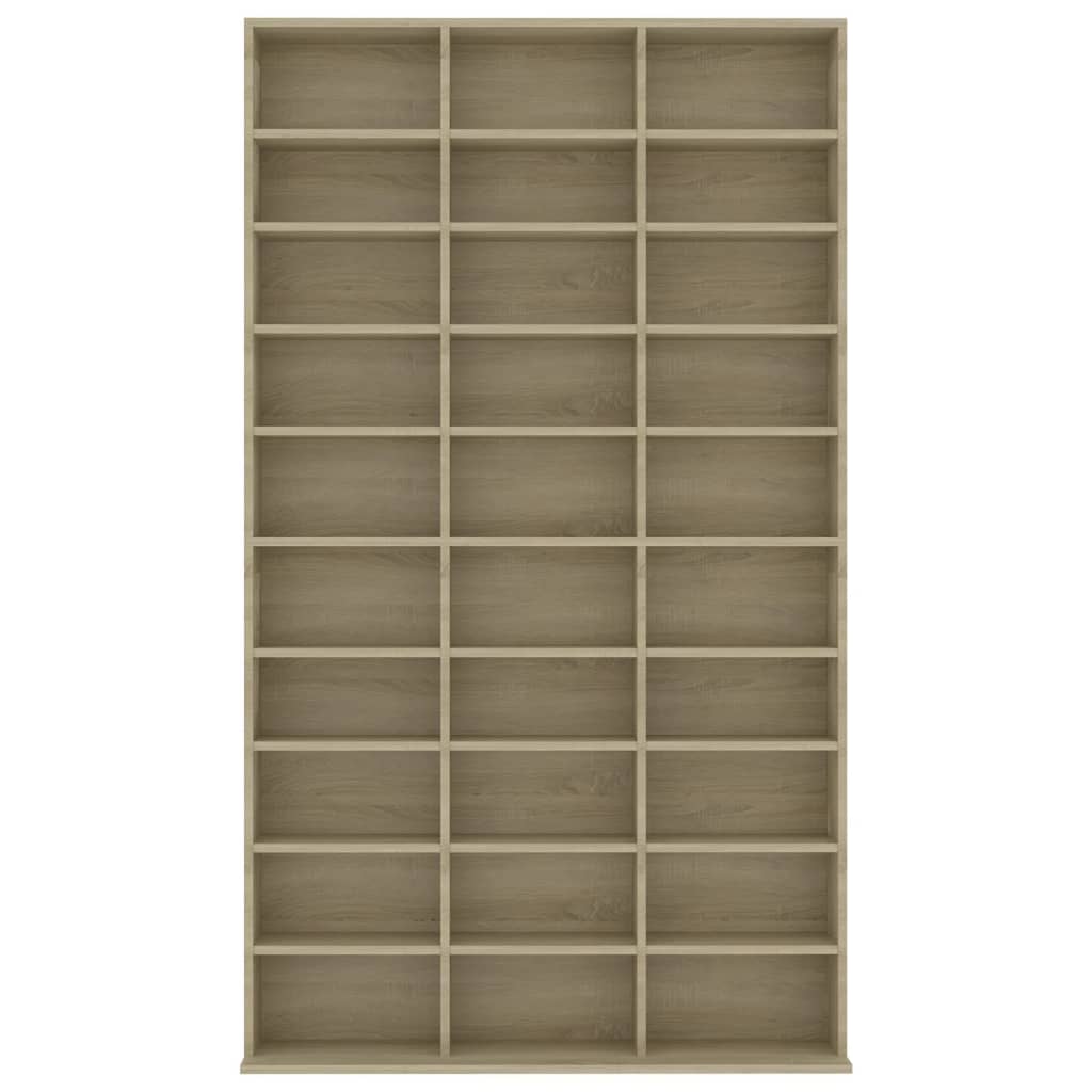 Cd-Hylle Sonoma Eik 102X16X177,5 Cm Konstruert Tre