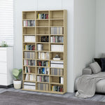 Cd-Hylle Sonoma Eik 102X16X177,5 Cm Konstruert Tre