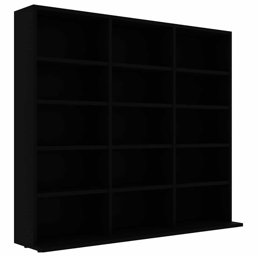 Cd-Hylle Svart 100X23X89,5 Cm Konstruert Tre