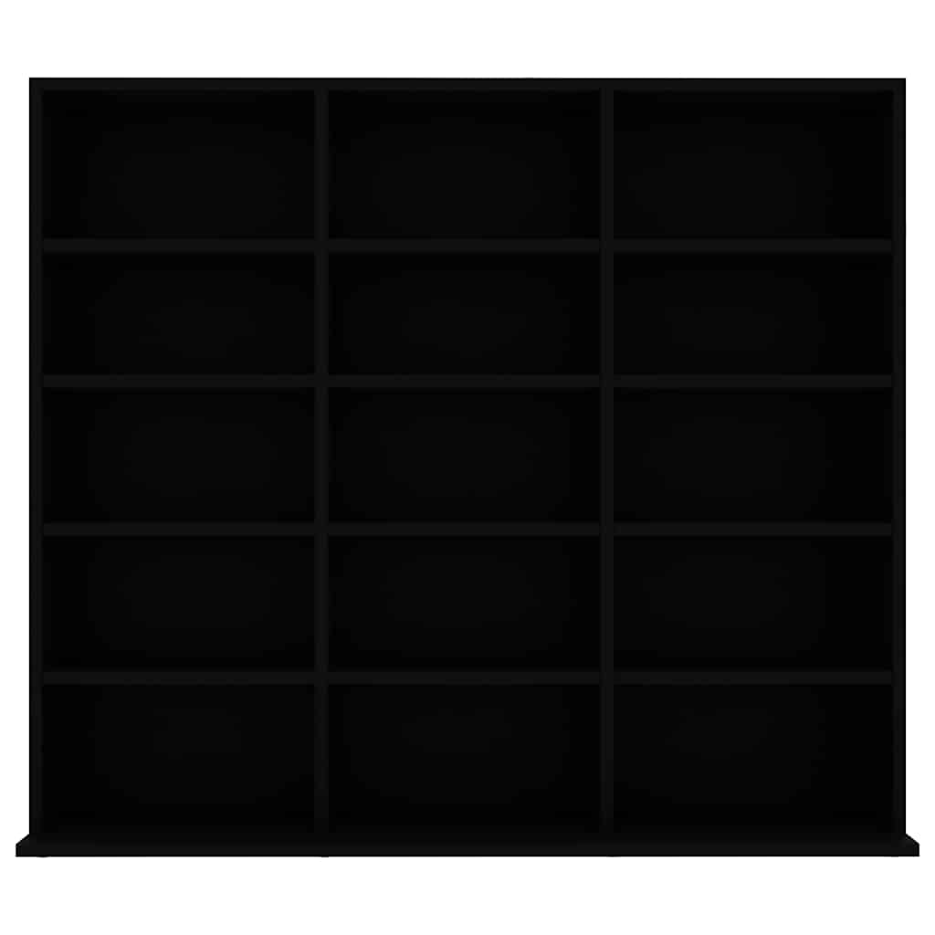 Cd-Hylle Svart 100X23X89,5 Cm Konstruert Tre