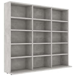 Cd-Hylle Betonggrå 100X23X89,5 Cm Konstruert Tre