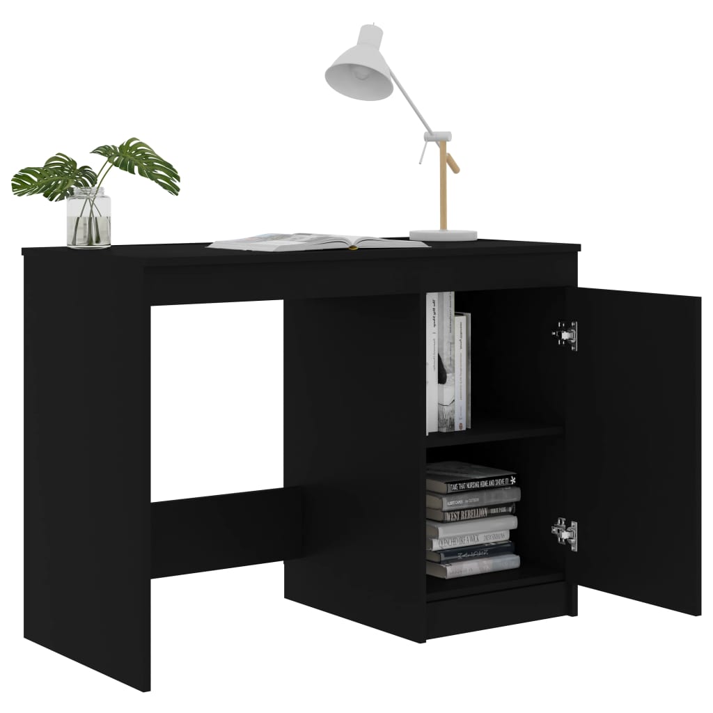 Skrivebord Svart 100X50X76 Cm Konstruert Tre