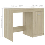 Skrivebord Sonoma Eik 100X50X76 Cm Konstruert Tre