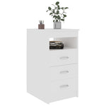 Kommode Hvit 40X50X76 Cm Konstruert Tre