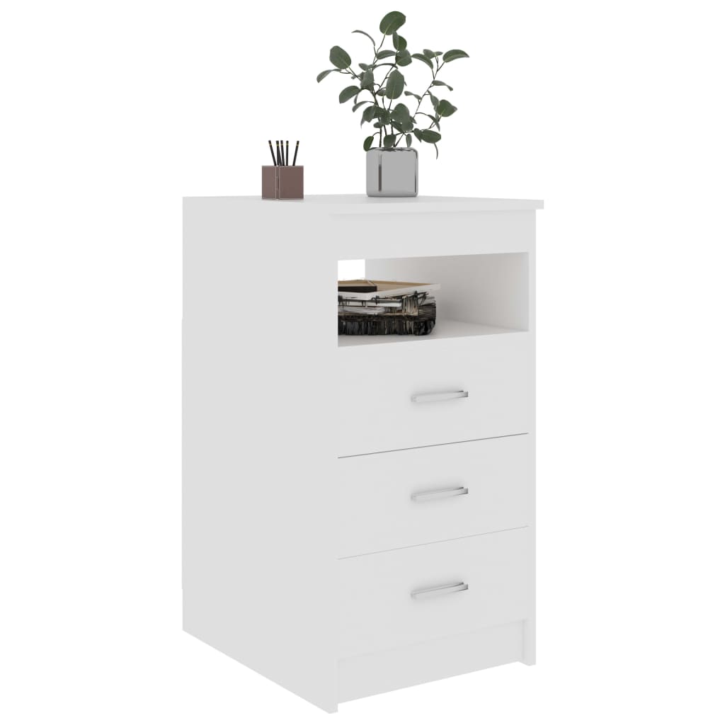Kommode Hvit 40X50X76 Cm Konstruert Tre