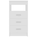 Kommode Hvit 40X50X76 Cm Konstruert Tre