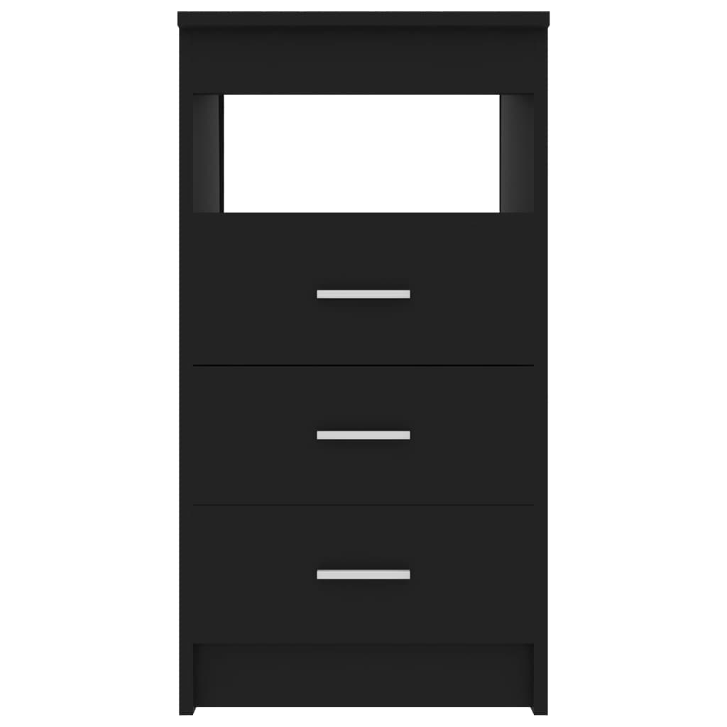 Kommode Svart 40X50X76 Cm Konstruert Tre