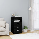 Kommode Svart 40X50X76 Cm Konstruert Tre