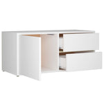 Tv-Benk Hvit 80X34X36 Cm Konstruert Tre