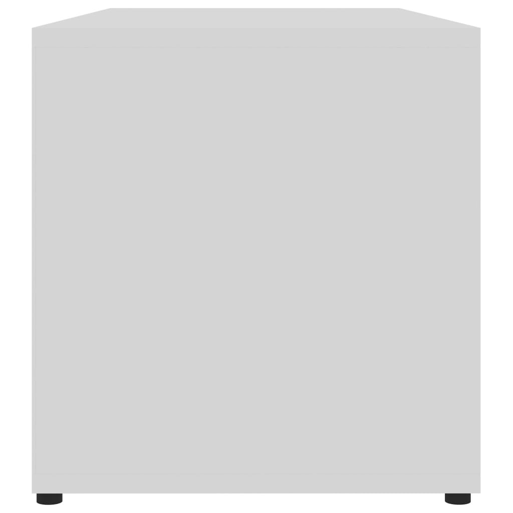 Tv-Benk Hvit 80X34X36 Cm Konstruert Tre