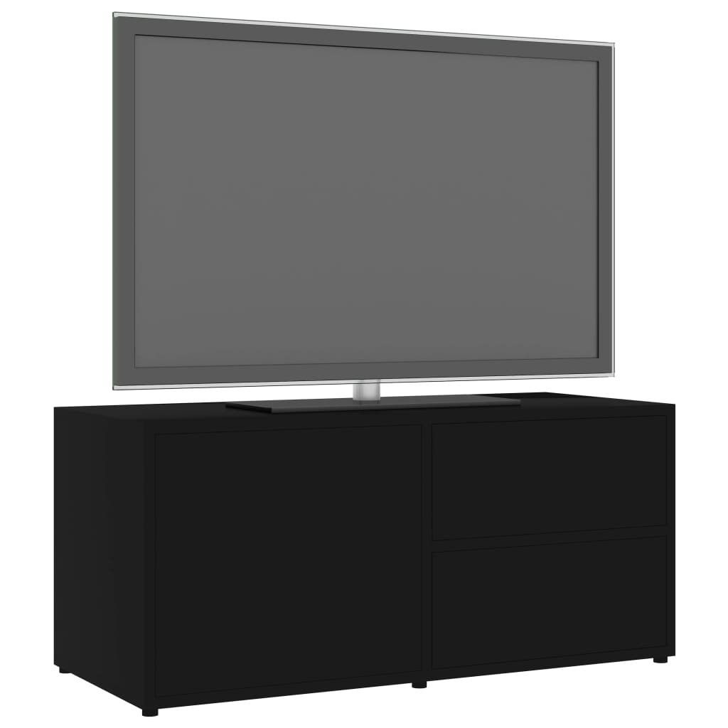 Tv-Benk Svart 80X34X36 Cm Konstruert Tre