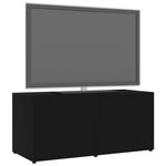 Tv-Benk Svart 80X34X36 Cm Konstruert Tre