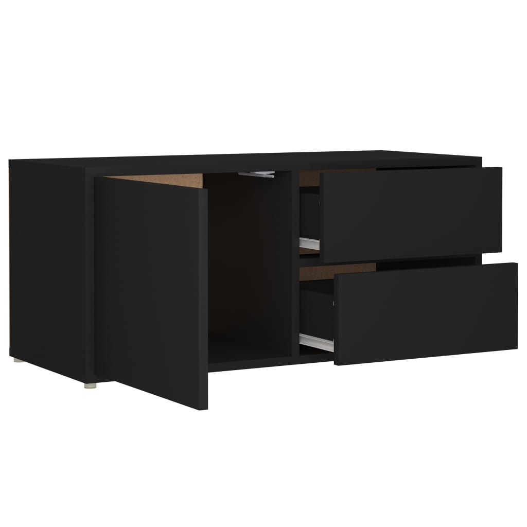 Tv-Benk Svart 80X34X36 Cm Konstruert Tre