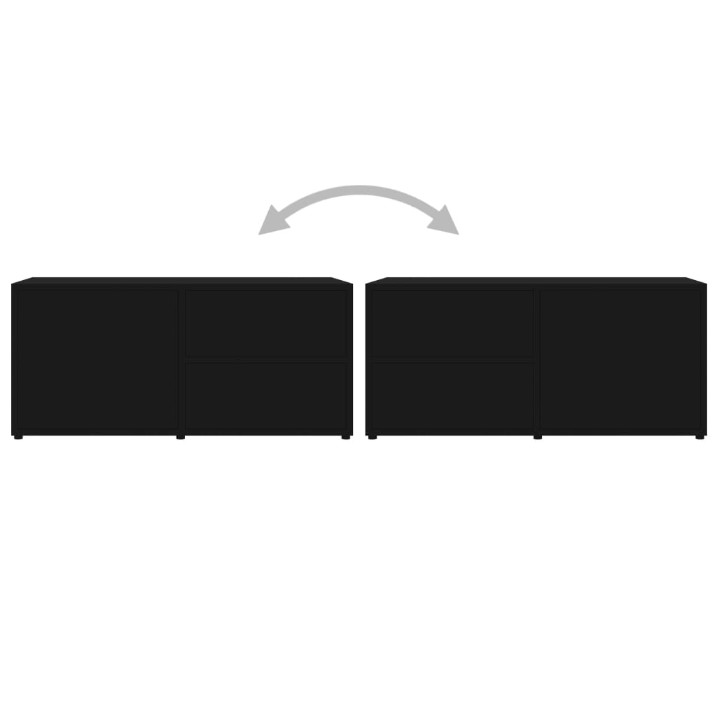 Tv-Benk Svart 80X34X36 Cm Konstruert Tre