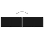 Tv-Benk Svart 80X34X36 Cm Konstruert Tre
