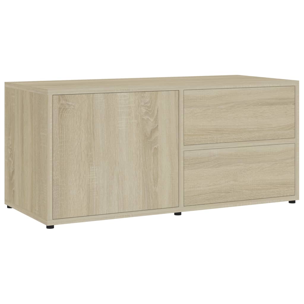 Tv-Benk Sonoma Eik 80X34X36 Cm Konstruert Tre