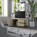 Tv-Benk Sonoma Eik 80X34X36 Cm Konstruert Tre
