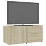 Tv-Benk Sonoma Eik 80X34X36 Cm Konstruert Tre