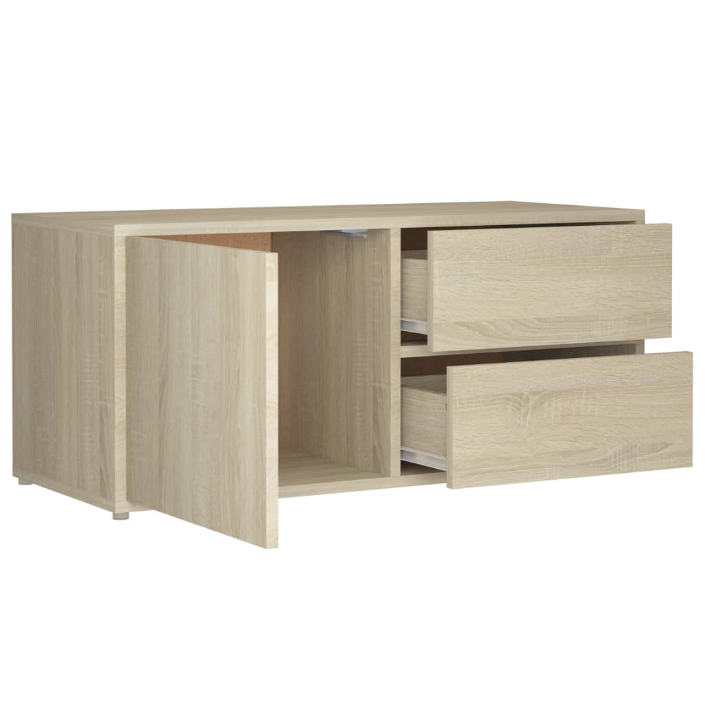 Tv-Benk Sonoma Eik 80X34X36 Cm Konstruert Tre