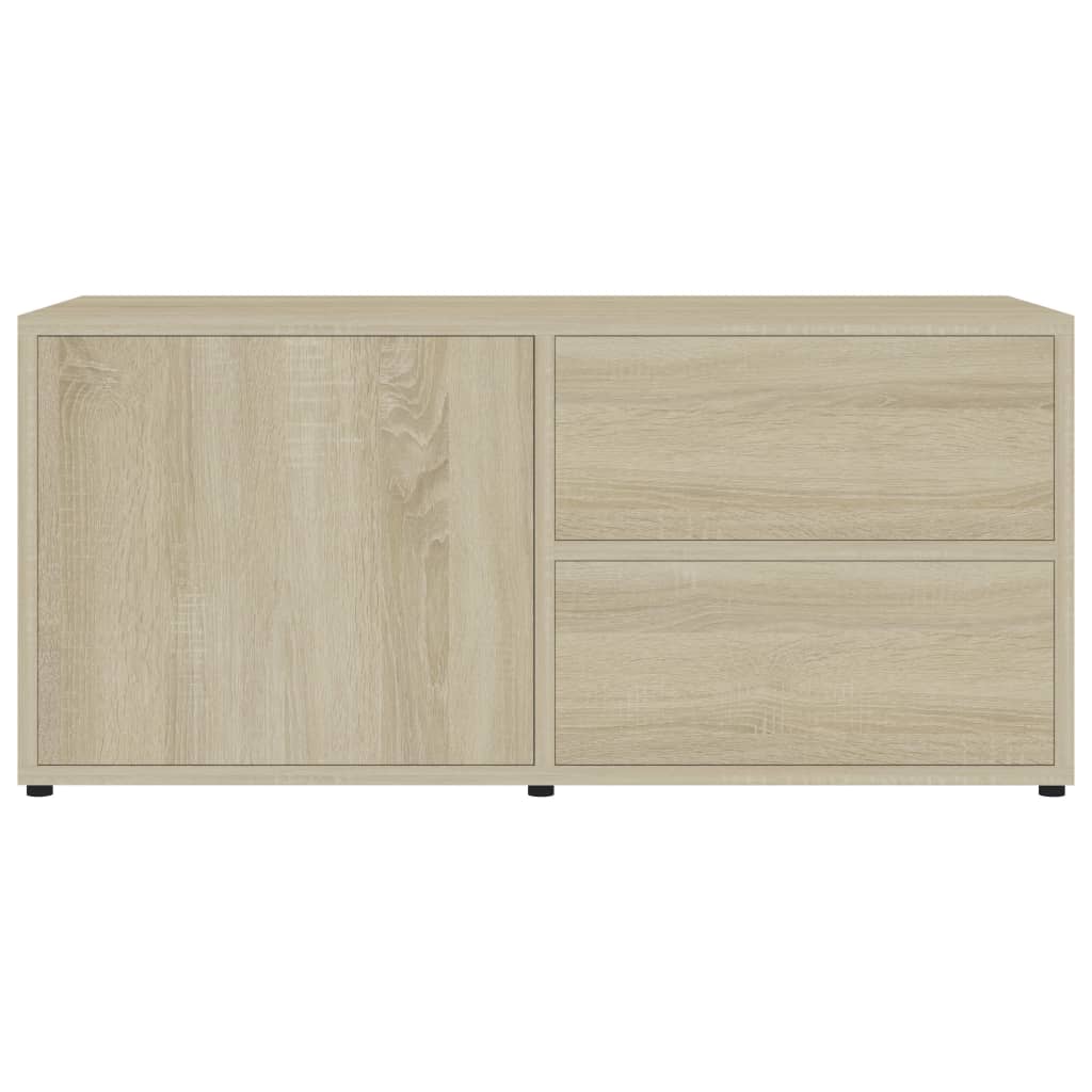 Tv-Benk Sonoma Eik 80X34X36 Cm Konstruert Tre