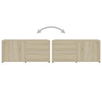 Tv-Benk Sonoma Eik 80X34X36 Cm Konstruert Tre