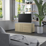 Tv-Benk Sonoma Eik 80X34X36 Cm Konstruert Tre