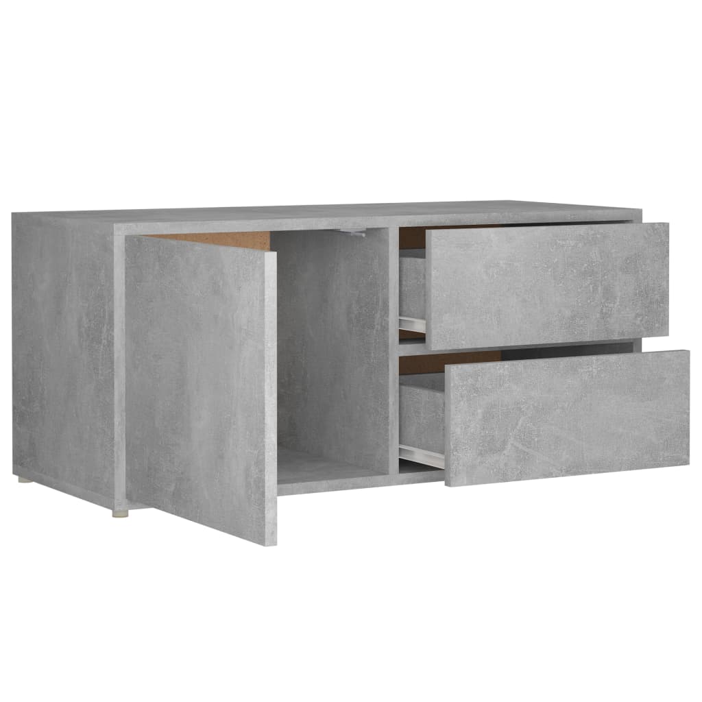 Tv-Benk Betonggrå 80X34X36 Cm Konstruert Tre