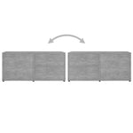 Tv-Benk Betonggrå 80X34X36 Cm Konstruert Tre