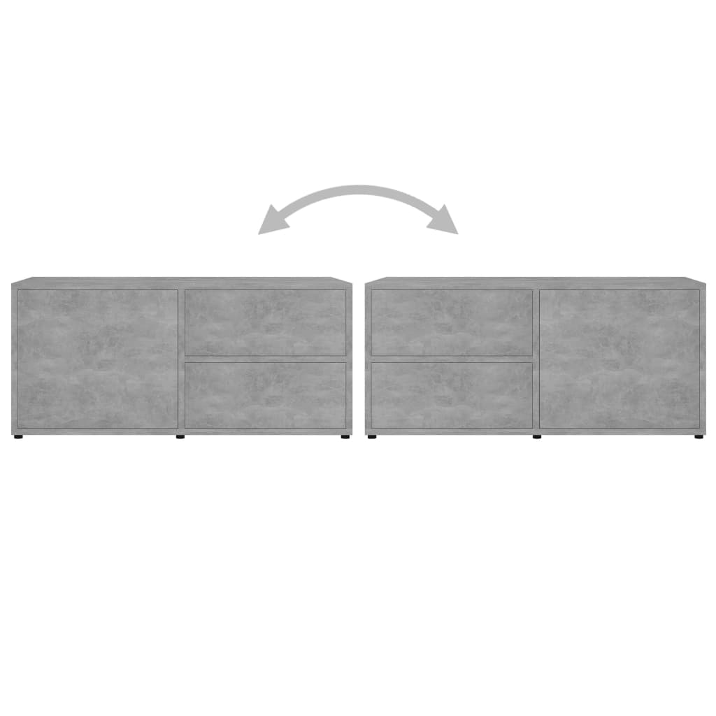 Tv-Benk Betonggrå 80X34X36 Cm Konstruert Tre