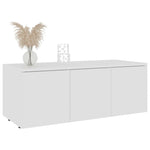 Tv-Benk Hvit 80X34X30 Cm Konstruert Tre