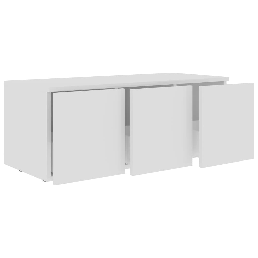 Tv-Benk Hvit 80X34X30 Cm Konstruert Tre
