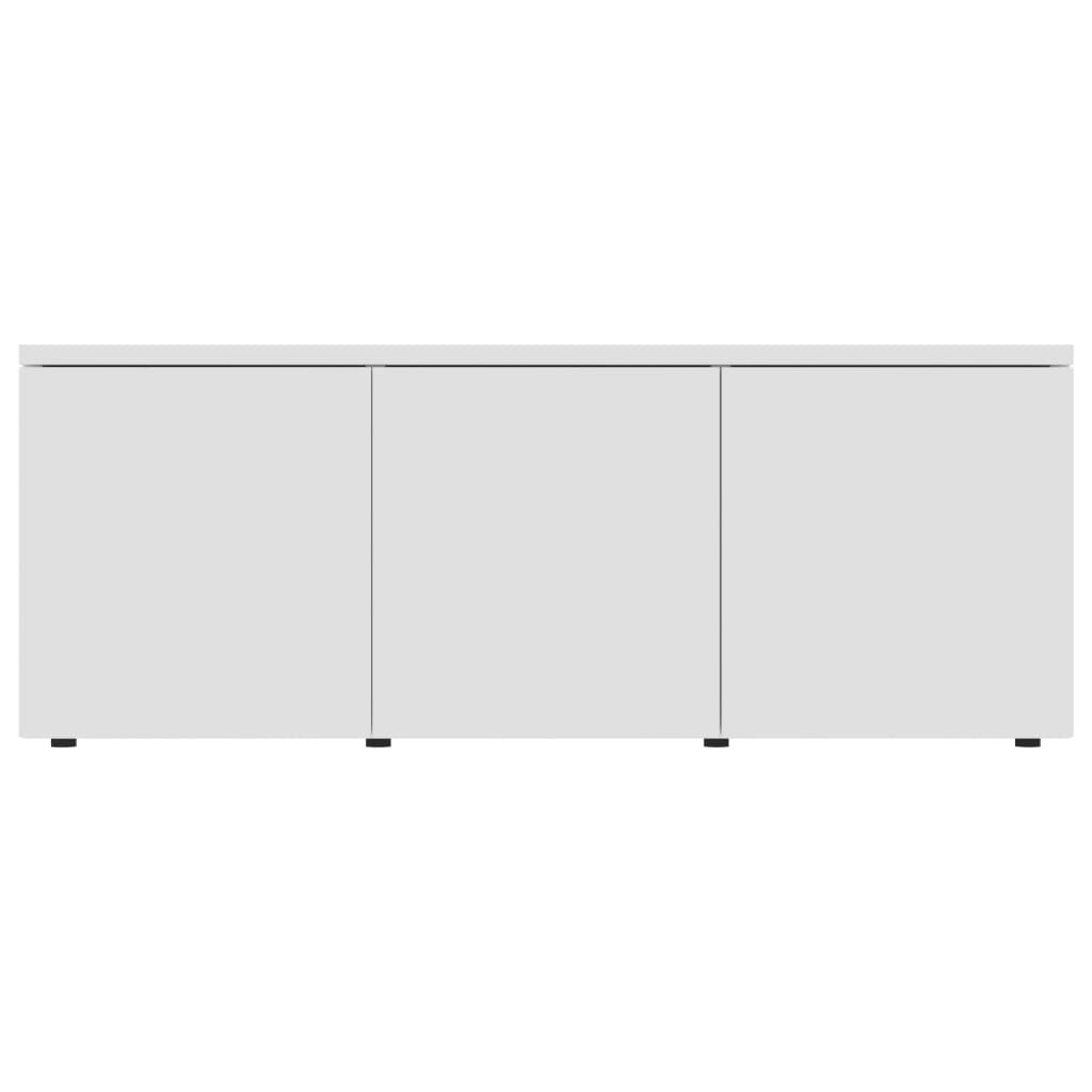 Tv-Benk Hvit 80X34X30 Cm Konstruert Tre
