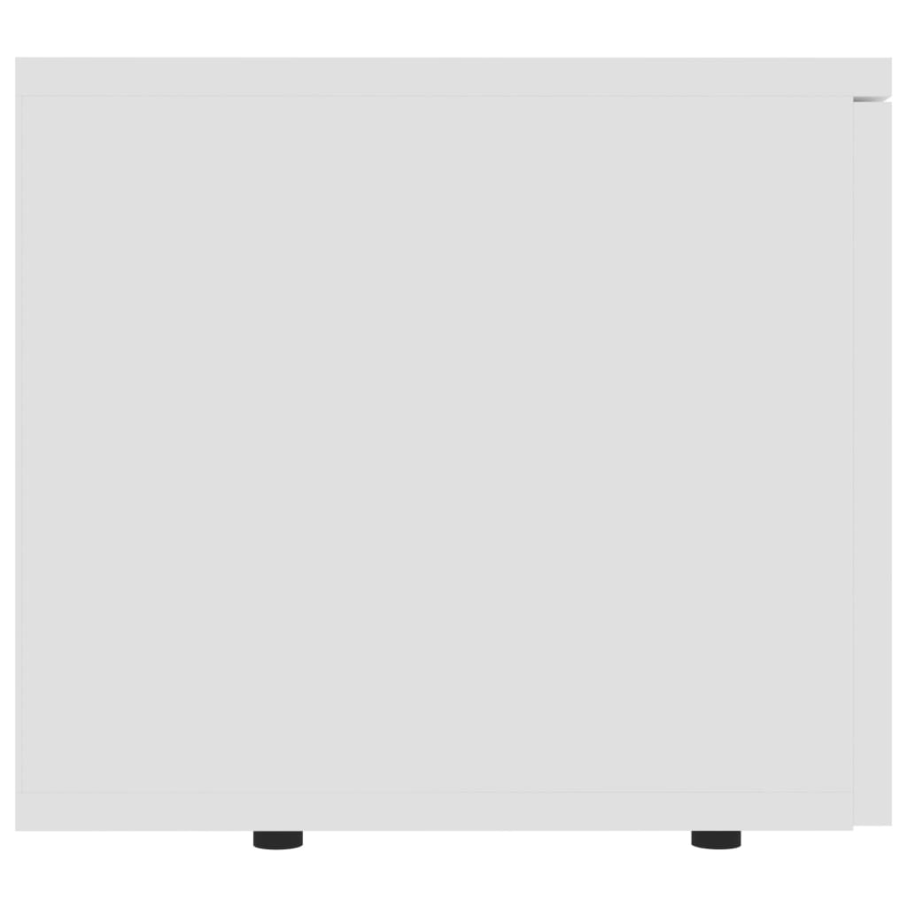 Tv-Benk Hvit 80X34X30 Cm Konstruert Tre