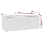 Tv-Benk Hvit 80X34X30 Cm Konstruert Tre