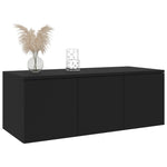 Tv-Benk Svart 80X34X30 Cm Konstruert Tre