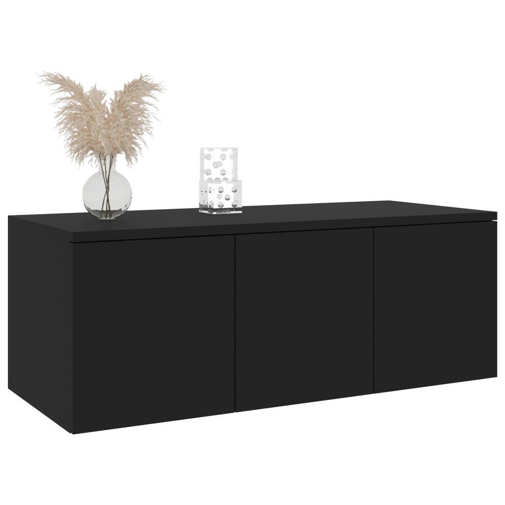 Tv-Benk Svart 80X34X30 Cm Konstruert Tre