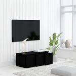 Tv-Benk Svart 80X34X30 Cm Konstruert Tre