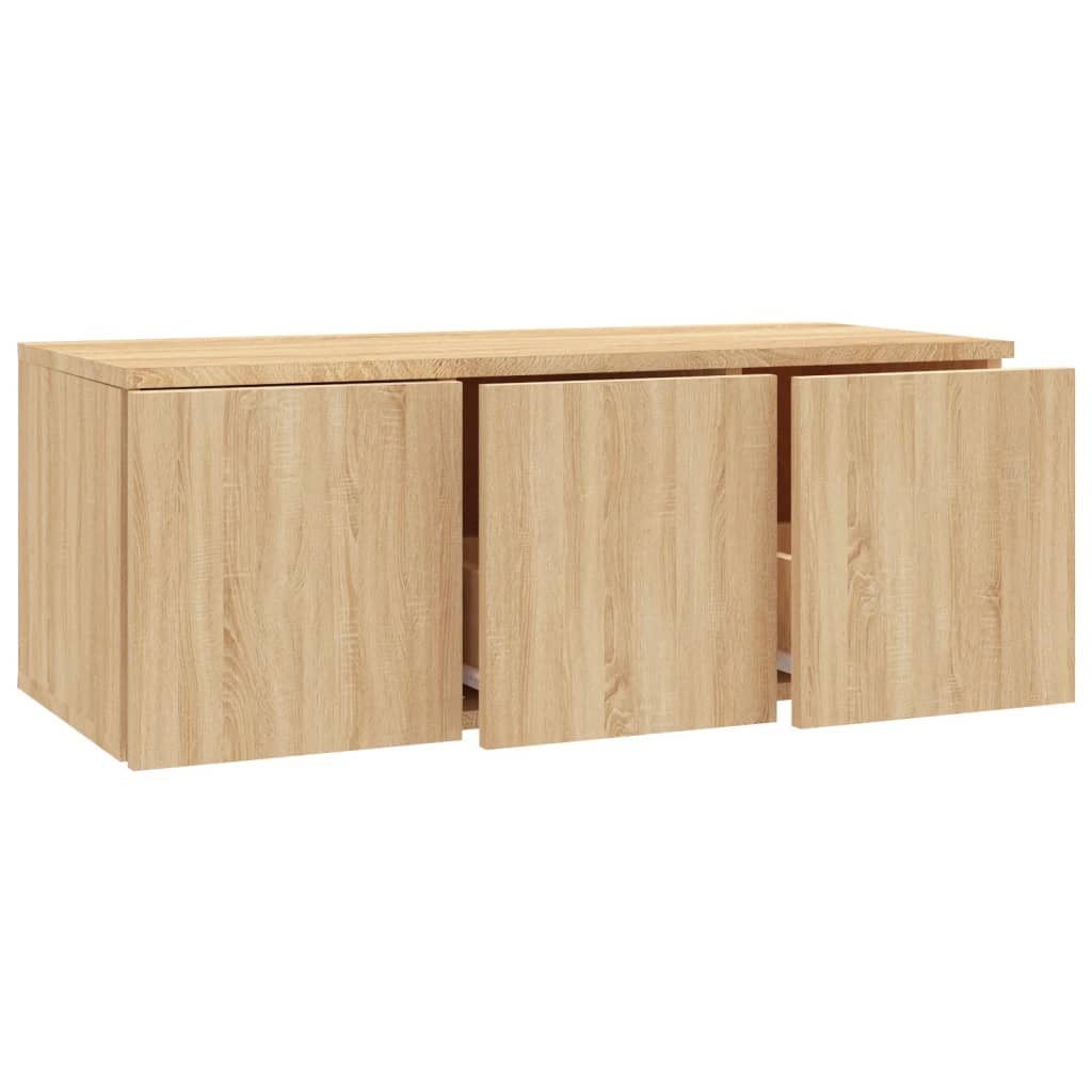 Tv-Benk Sonoma Eik 80X34X30 Cm Konstruert Tre