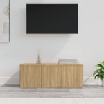 Tv-Benk Sonoma Eik 80X34X30 Cm Konstruert Tre