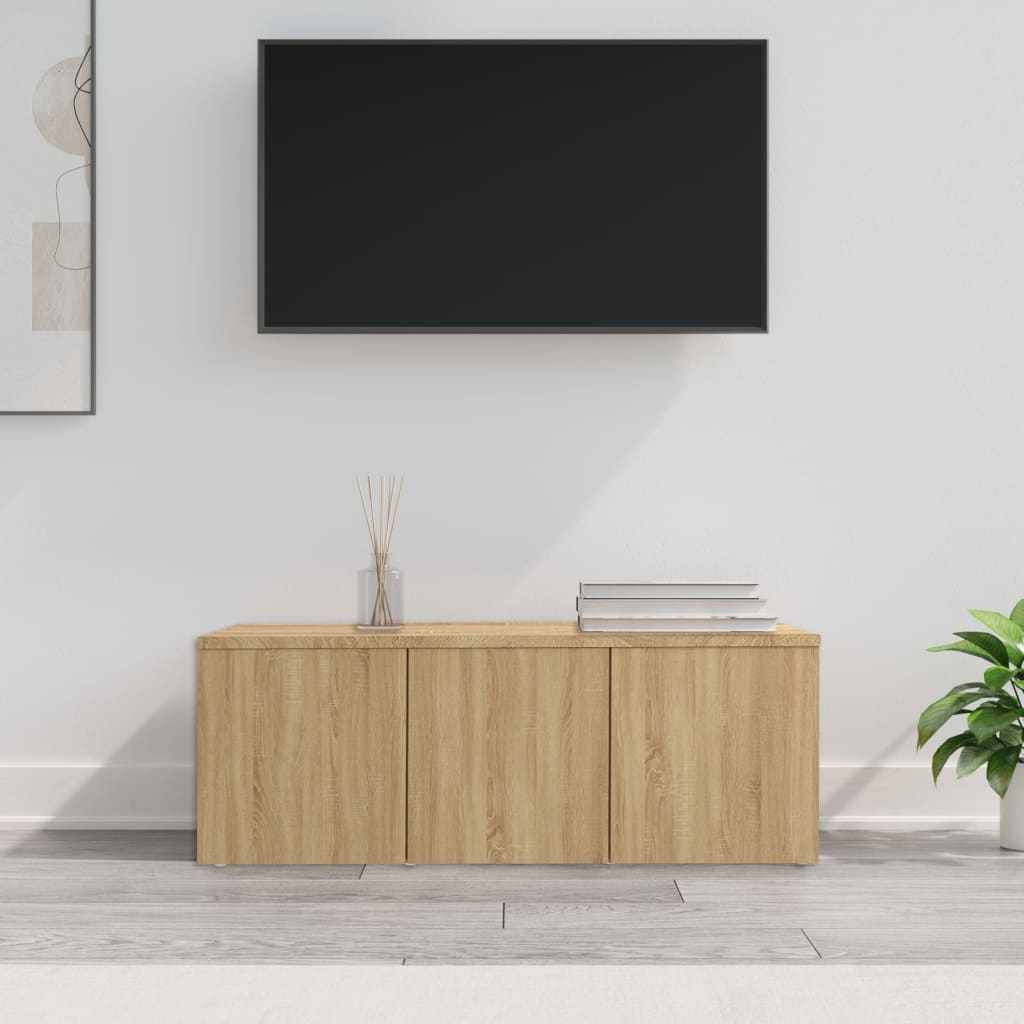 Tv-Benk Sonoma Eik 80X34X30 Cm Konstruert Tre