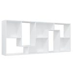 Bokhylle Hvit 67X24X161 Cm Konstruert Tre