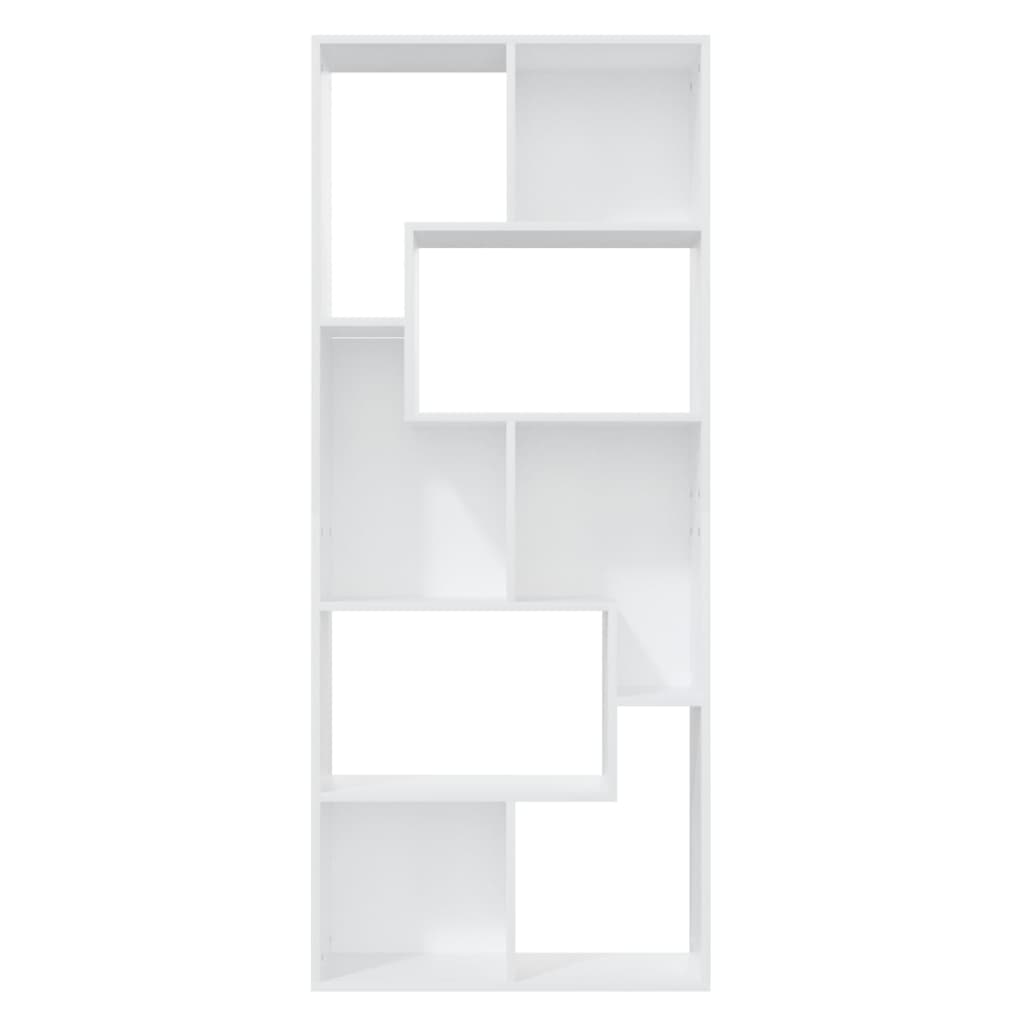 Bokhylle Hvit 67X24X161 Cm Konstruert Tre