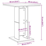 Bistrobord Betonggrå 60X60X75 Cm Konstruert Tre