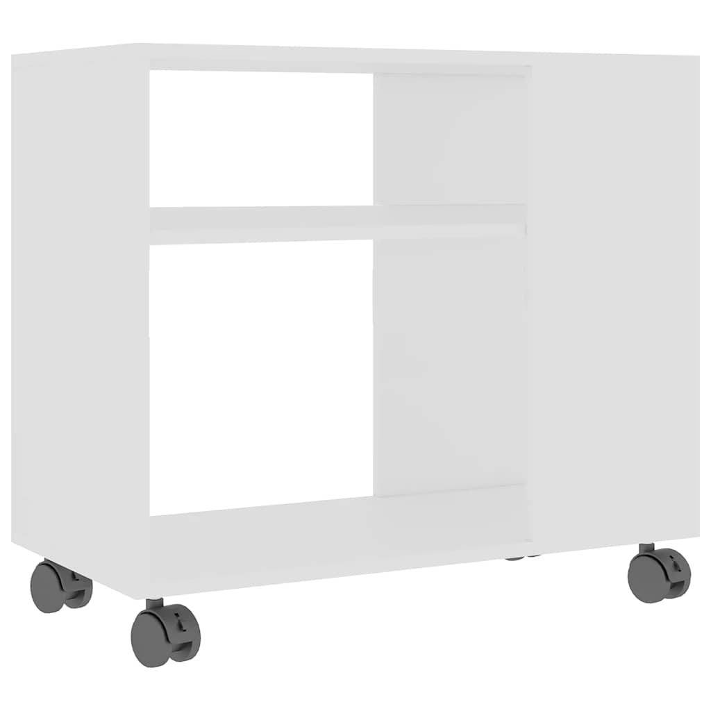 Sidebord Hvit 70X35X55 Cm Konstruert Tre