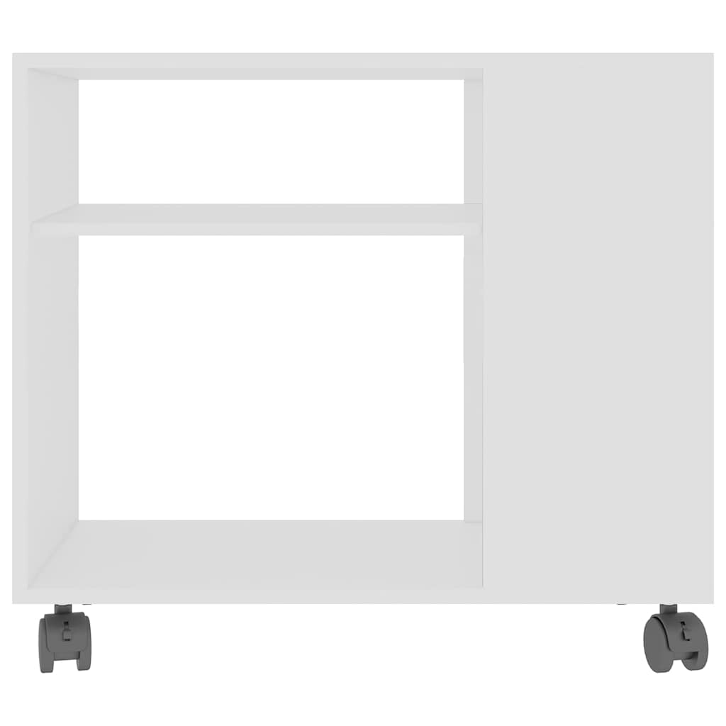 Sidebord Hvit 70X35X55 Cm Konstruert Tre