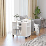 Sidebord Hvit 70X35X55 Cm Konstruert Tre