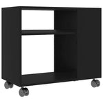 Sidebord Svart 70X35X55 Cm Konstruert Tre