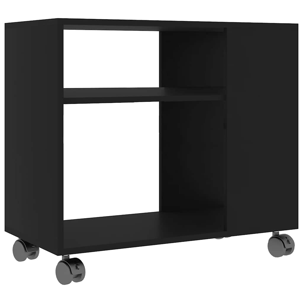 Sidebord Svart 70X35X55 Cm Konstruert Tre